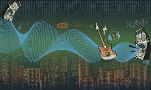 Фреска Ortograf Free time 2 34971 Звуковая волна над городом Филиграна FM-F
