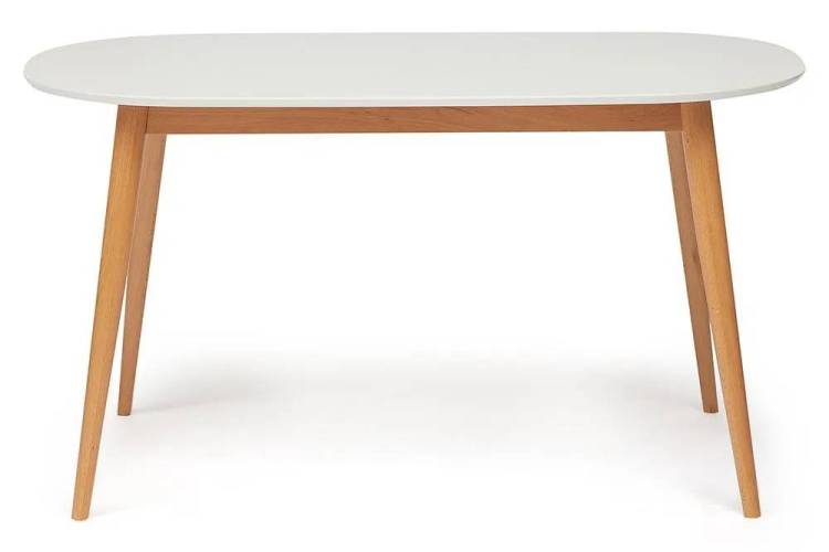 Стол обеденный Tetchair Max 10462 белый/натуральный (бук) 80x75x140