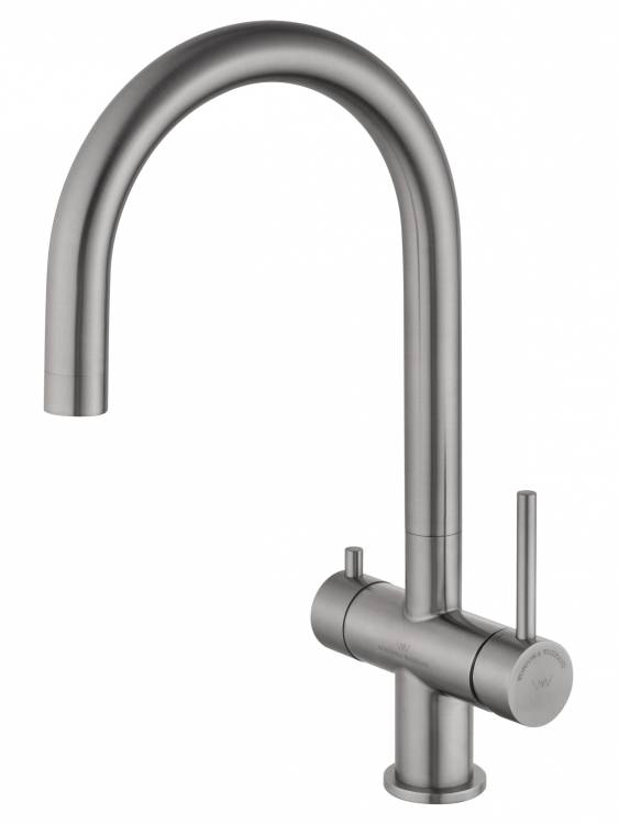 Смеситель для кухни Wonzon & Woghand WW-3211-BS c подключением фильтра, никель