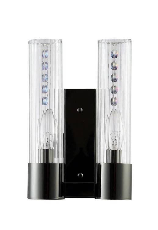 Бра Crystal Lux Otono Ap2 Black Chromium/Transparente