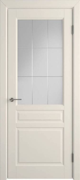 Межкомнатная дверь Владимирская Фабрика Дверей Stockholm Ivory стекло Crystal Cloud 900x2000