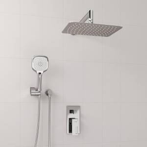 Душевой комплект Wasserkraft A16069 встраиваемый, с верхней душевой насадкой и лейкой, хром