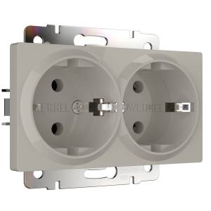 Розетка двойная с заземлением Werkel W1272004