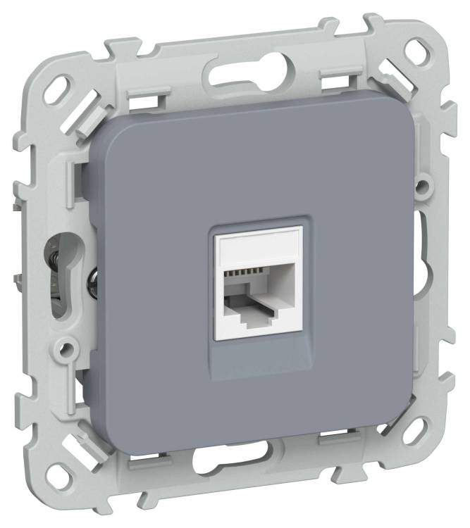 Розетка компьютерная RJ45 IEK Flite FI-K12-2-K35 маренго