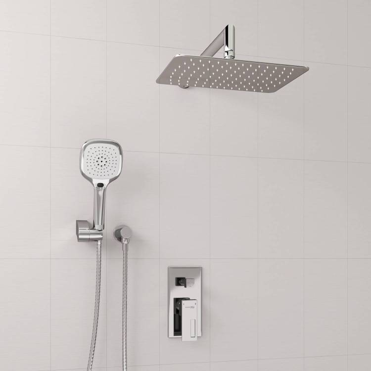 Душевой комплект Wasserkraft A16069 встраиваемый, с верхней душевой насадкой и лейкой, хром