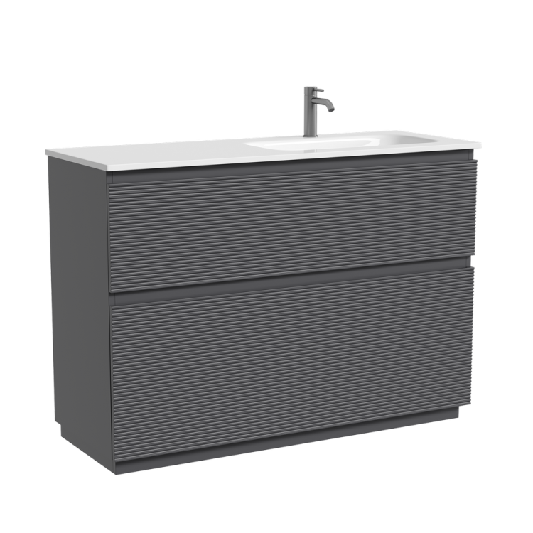 Тумба под раковину Sancos Folk Floor FL120FRGS напольная, 119x44.5x85, правая, Grey soft