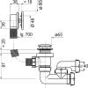 Слив-перелив Radomir 2-19-0-0-9-000 универсальный, автомат, с сеточкой, хром фото 3