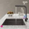 Смеситель для кухни Iddis Umbra UMBGMPFi05 с выдвижным изливом и каналом для фильтра, графит матовый фото 5
