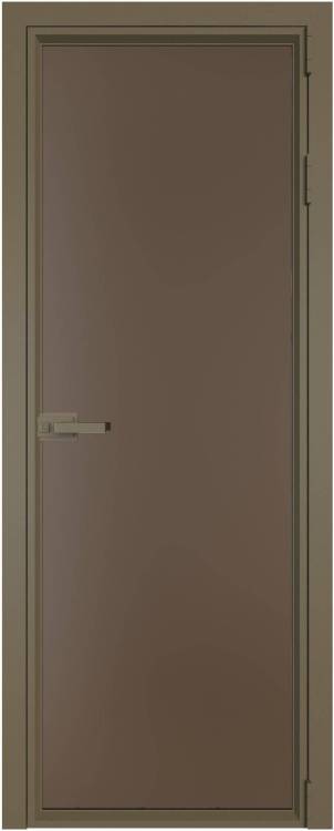 Межкомнатная дверь Profil Doors 1 AV цвет профиля Шампань, стекло безопасное 6 мм монохром гляссе 800x2000