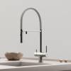 Смеситель для кухни Sancos Imola (Имола) SC4010BNwh с подключением к фильтру для воды, брашированный никель с белым изливом фото 4