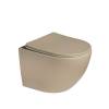 Унитаз подвесной Vincea Globo VT1-14STMC безободковый, сиденье микролифт, капучино матовый фото 3