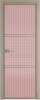 Межкомнатная дверь Profil Doors 3 AX цвет профиля Никель матовый, стекло безопасное 6 мм мору розовое 800x2000
