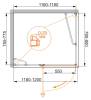 Душевой уголок Cezares VERONA-W-AH-1-120/80-P-Cr-L профиль хром, стекло матовое, 120x80x195 фото 2