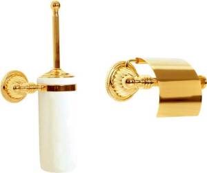 Набор Boheme Ершик Hermitage Gold 10363 + Держатель туалетной бумаги Hermitage Gold 10350