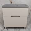 Тумба с раковиной Style Line Матис 80 напольная, крем, раковина серый шелк, 82x80x45