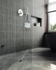 Душевая перегородка MaybahGlass MGD-259-4 79x195, стекло прозрачное 8 мм, профиль хром глянцевый фото 4