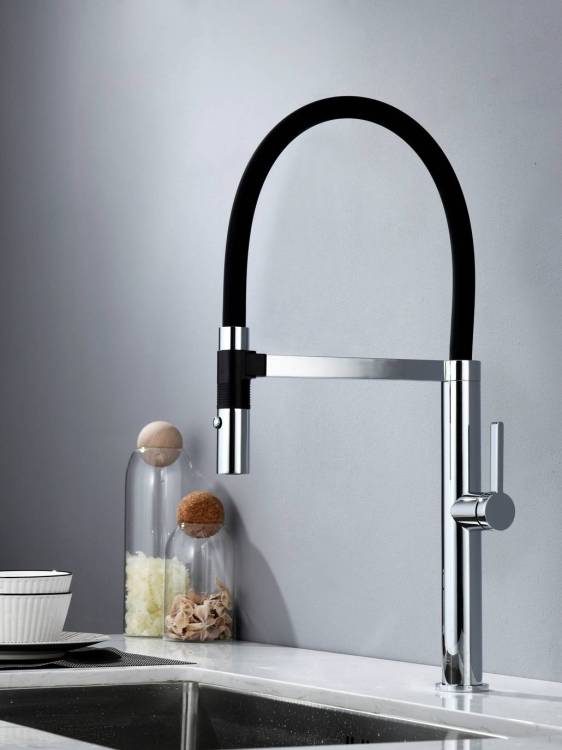 Смеситель для кухни AQUAme Cucina AQM9904CR с гибким изливом, хром