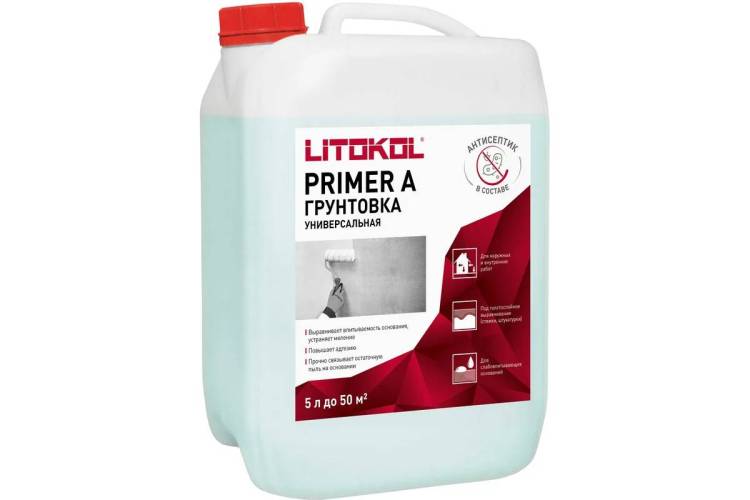 Грунт Litokol Primer A универсальный бесцветный 5 кг