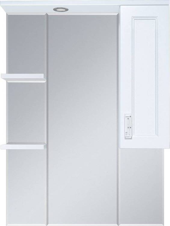 Зеркало Misty Дива 75 R c подсветкой, белое