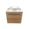 Тумба с раковиной Sintesi STL.W7015_00004151975 подвесная, светло-коричневый, белый