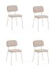 Набор из 4 стульев Stool Group Chao 3277-ST-4 CD2302-3 beig beig.l X4 бежевый