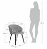 Стул Bradex Home Paola RF 0261 темно-серый/черно-белый рисунок гусиная лапка фото 12