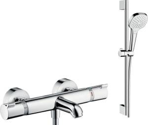 Душевой комплект Hansgrohe Ecostat Comfort 13114000 термостат + душевой гарнитур Croma Select E Vario 26582400