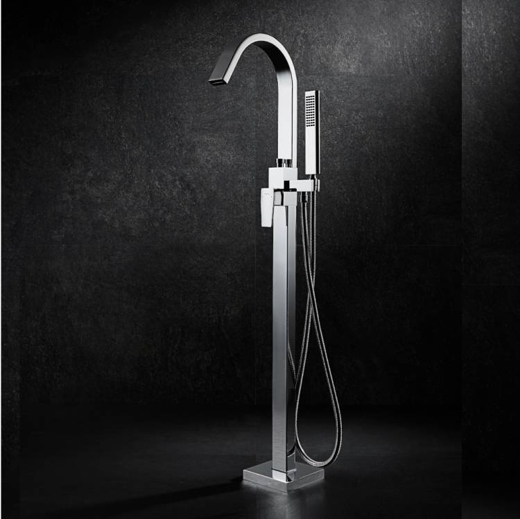 Смеситель для ванны Black&White U3311 напольный, хром
