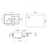 Мойка кухонная Uperwood Quartz UPD-05 3910202119 черная, 78x51 фото 5
