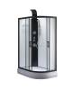 Душевая кабина Taliente TA-128CB(L) профиль черный, стекло прозрачное, 120x80x220