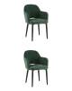 Набор из 2 стульев Stool Group Венера MC16-2 KD AT338-11 X2 зеленый, шенилл