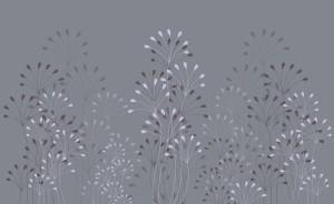 3D Фотообои Artegrafico «Изящные соцветия с гранитным оттенком» PL-044 песок