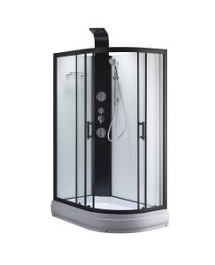 Душевая кабина Taliente TA-128CB(L) профиль черный, стекло прозрачное, 120x80x220