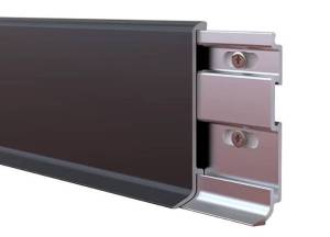 Плинтус алюминиевый Русский профиль SSZ-60 Анодированное Черный Матовый 2500x60x11