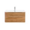 Тумба с раковиной BelBagno Acqua 100 подвесная, rovere rustico