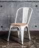 Набор из 6 стульев Stool Group Tolix YD-H440B-W LG-02 X6 белый глянцевый, светлое дерево фото 3