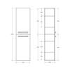Шкаф-пенал Cezares ECO-CER-N-1500-2A-SC-GCO-P серо-бежевый матовый, 40x30x150 фото 5