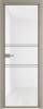 Межкомнатная дверь Profil Doors 2 AX цвет профиля Никель матовый, стекло безопасное 6 мм белый триплекс 600x2000