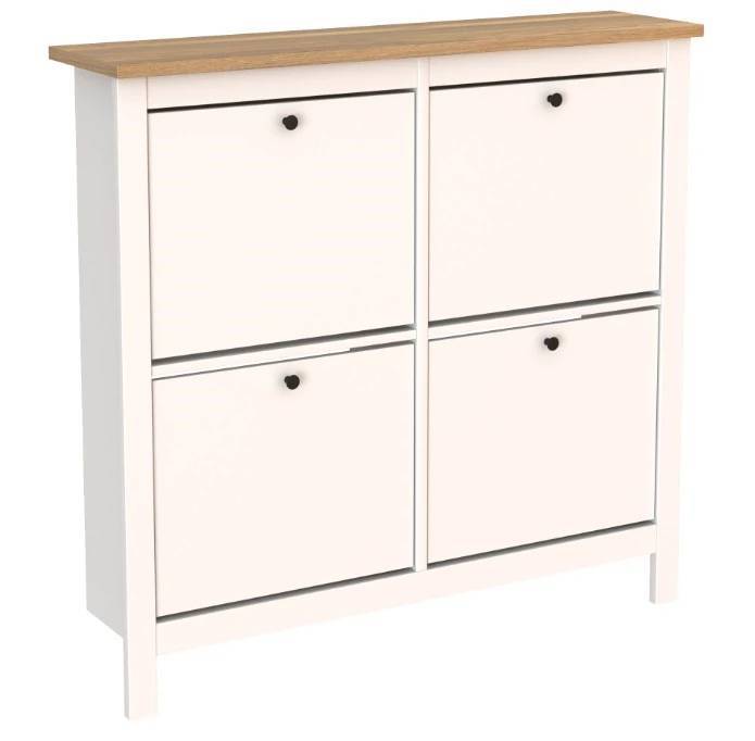 Тумба для обуви Гуд Лакк Сага 2.08.10.180.14 Белый/ясень