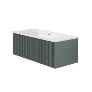 Тумба с раковиной La Fenice Terra Grigio NFNC-01-TER-G-100-3-100 серо-зеленая матовая, 100 см