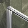Душевая дверь в нишу MaybahGlass MGD-1282-5 профиль хром матовый, стекло сатин, 180x195 фото 3