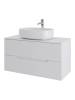 Тумба с раковиной Orange Line Li-100TuwMDF+B07-540W белая матовая, 100 см