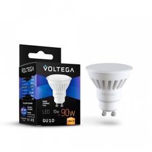 Лампа светодиодная Voltega Ceramics GU10 10W 2800K матовая VG1-S1GU10warm10W-C 7072