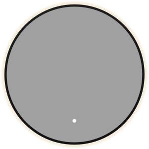 Зеркало Aquanet Контур 00367653 LED подсветка, черное, D77