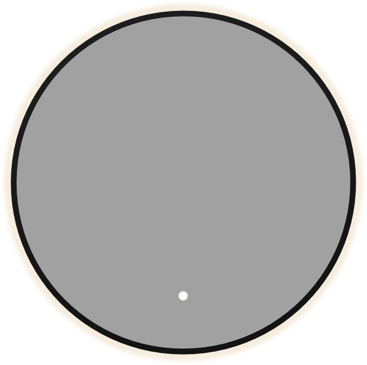 Зеркало Aquanet Контур 00367653 LED подсветка, черное, D77