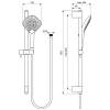 Душевой гарнитур Ideal Standard Idealrain Evo Jet B1762AA 3 режима, Chrome (Хром) фото 3