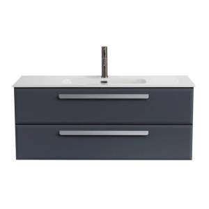 Тумба с раковиной Cezares ECO-CER-N-1200-2C-SO-GR-P Grafito, 120x45.7x50