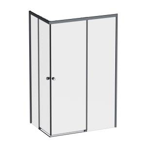 Душевой уголок AM.PM X-Joy W94G-403-12080-BТ Square Slide 120х80, черный, прозрачное