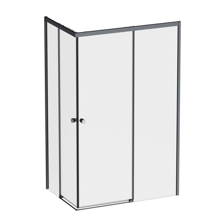 Душевой уголок AM.PM X-Joy W94G-403-12080-BТ Square Slide 120х80, черный, прозрачное