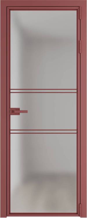 Межкомнатная дверь Profil Doors 2 AX цвет профиля Красный антрацит, стекло безопасное 6 мм матовое 800x2000